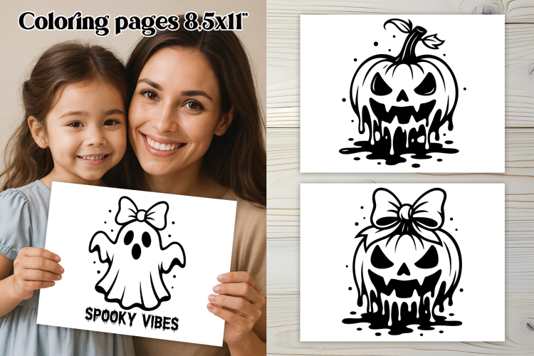Halloween coloring page PNG, coloring book for kids