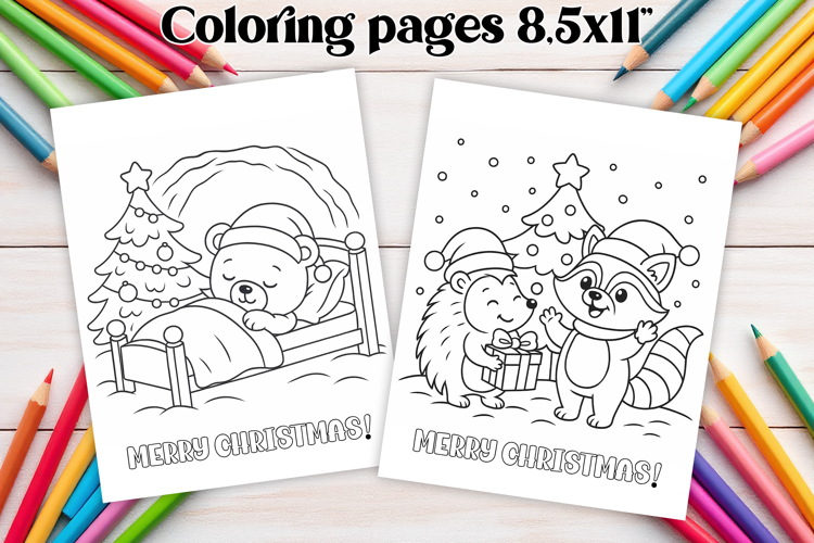 Chrismas coloring page PNG, coloring book for kids