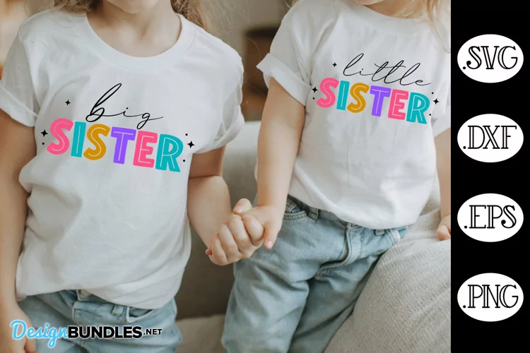 Big Sister Little Sister Cute SVG