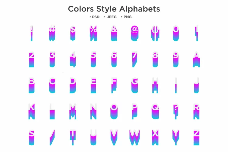 Colors Style Alphabet Typography