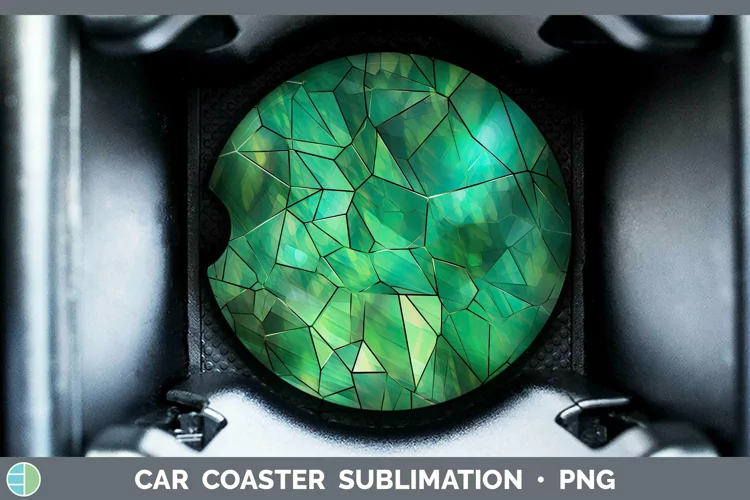 Holographic Avocado Car Coaster | Sublimation Designs