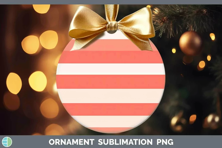 Stripes Berry Ornament Sublimation Bauble Designs