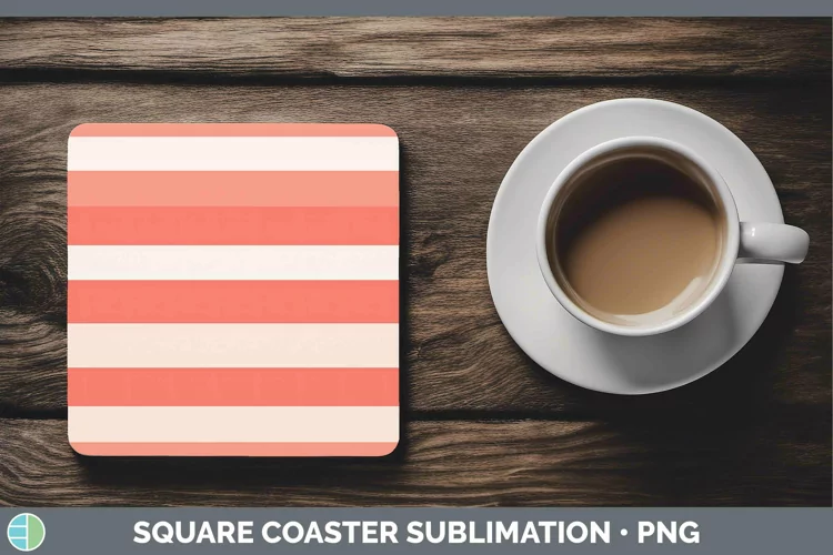 Stripe Berry Square Coaster Sublimation Coaster Designs