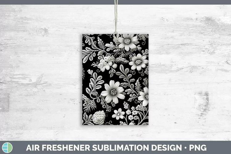Lace Black Air Freshener | Sublimation Car Freshener Desig