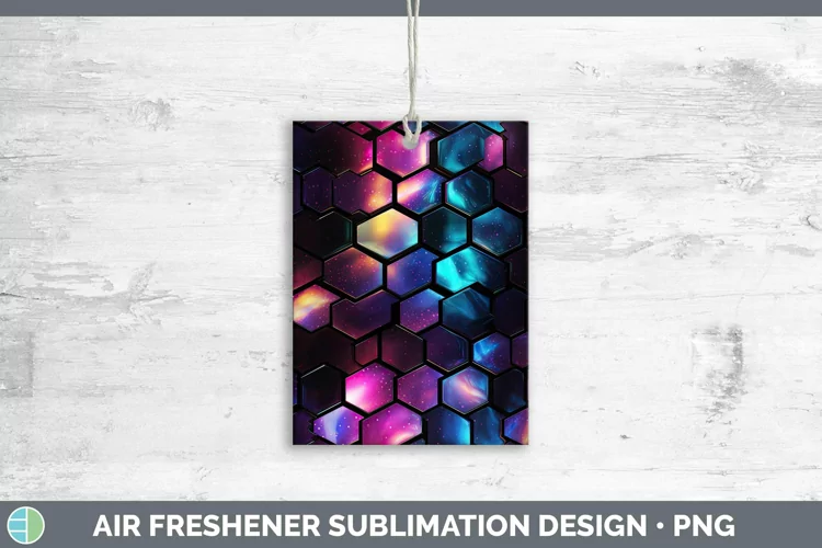 Holographic Black Air Freshener | Sublimation Car Freshener
