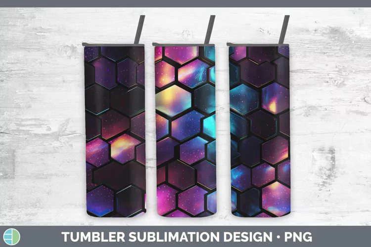 Holographic Black Tumbler | Sublimation Skinny Tumbler