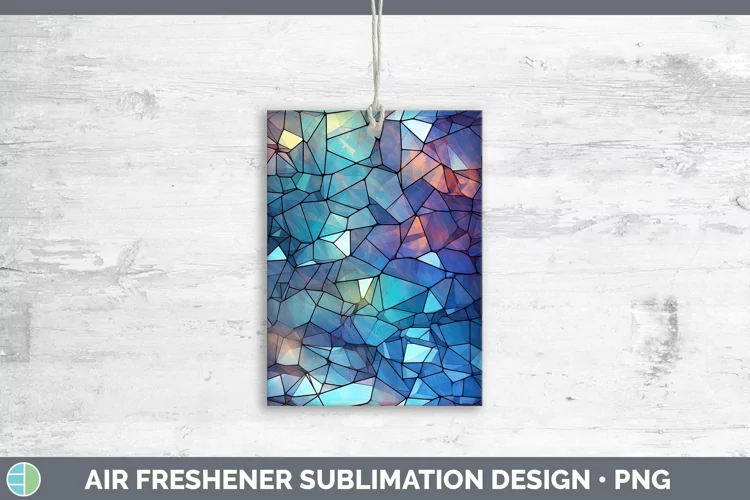 Holographic Blue Air Freshener | Sublimation Car Freshener
