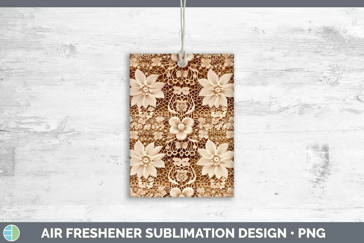 Lace Brown 01 Air Freshener | Sublimation Car Freshener De