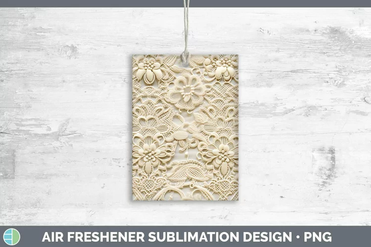 Lace Brown 02 Air Freshener | Sublimation Car Freshener De