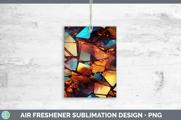 Holographic Brown Air Freshener | Sublimation Car Freshener
