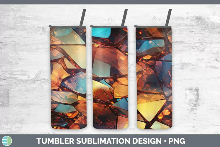 Holographic Brown Tumbler | Sublimation Skinny Tumbler