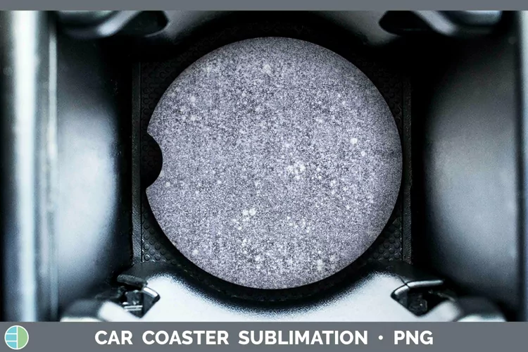 Indigo Glitter Car Coaster Sublimation Coaster Designs