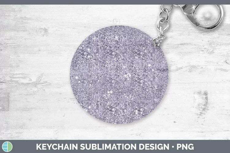 Purple Glitter Keychain Sublimation Keyring Designs