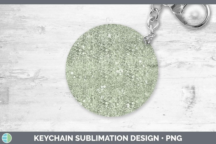Green Glitter Keychain Sublimation Keyring Designs