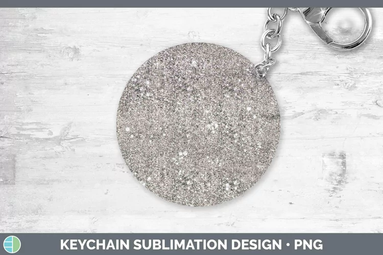 Gray Glitter Keychain Sublimation Keyring Designs
