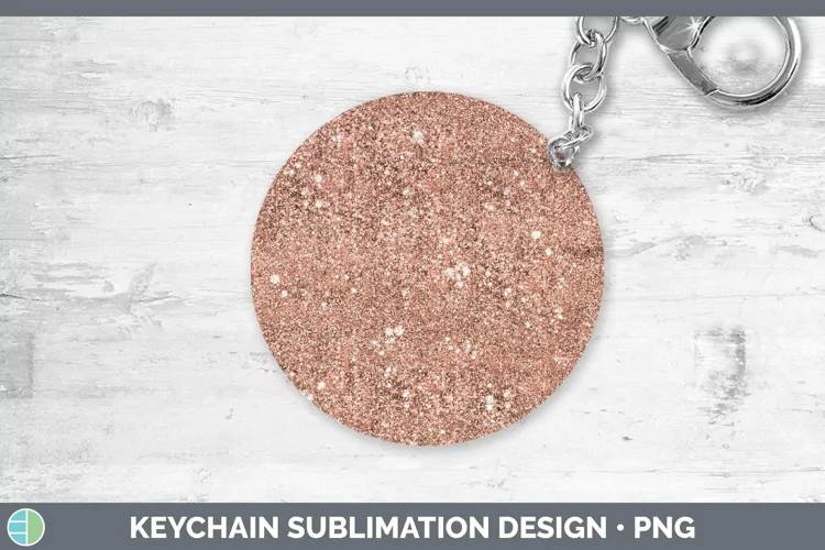 Peach Glitter Keychain Sublimation Keyring Designs