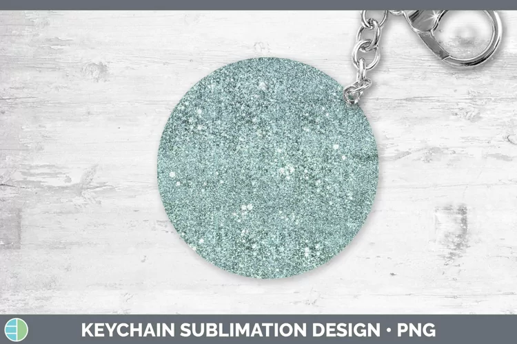 Turquoise Glitter Keychain Sublimation Keyring Designs