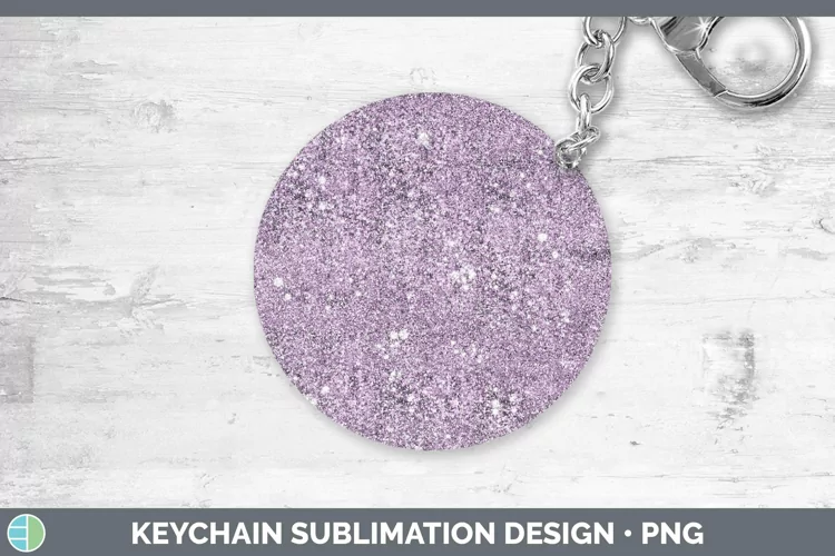 Purple Glitter Keychain Sublimation Keyring Designs