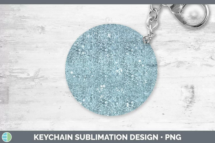 Blue Glitter Keychain Sublimation Keyring Designs