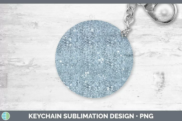 Blue Glitter Keychain Sublimation Keyring Designs