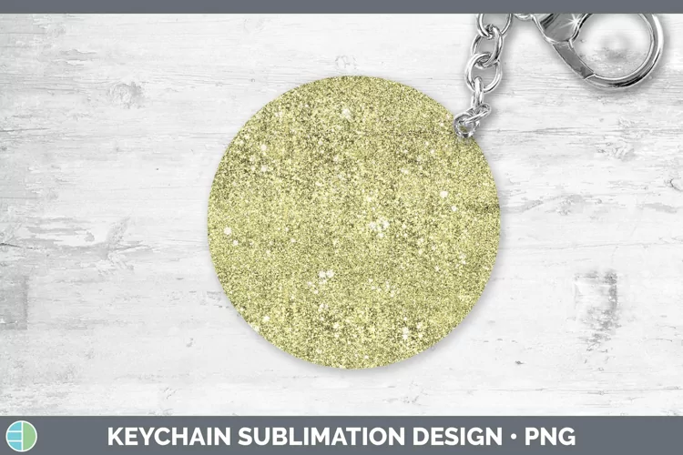 Yellow Glitter Keychain Sublimation Keyring Designs