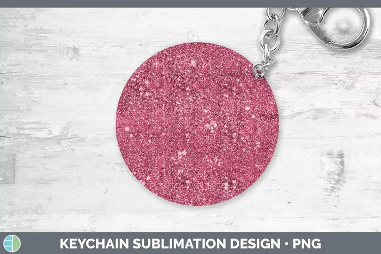 Pink Glitter Keychain Sublimation Keyring Designs