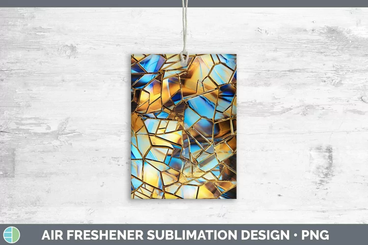 Holographic Gold Air Freshener | Sublimation Car Freshener
