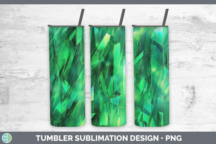 Holographic Green Tumbler | Sublimation Skinny Tumbler