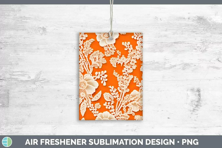 Lace Orange 02 Air Freshener | Sublimation Car Freshener D