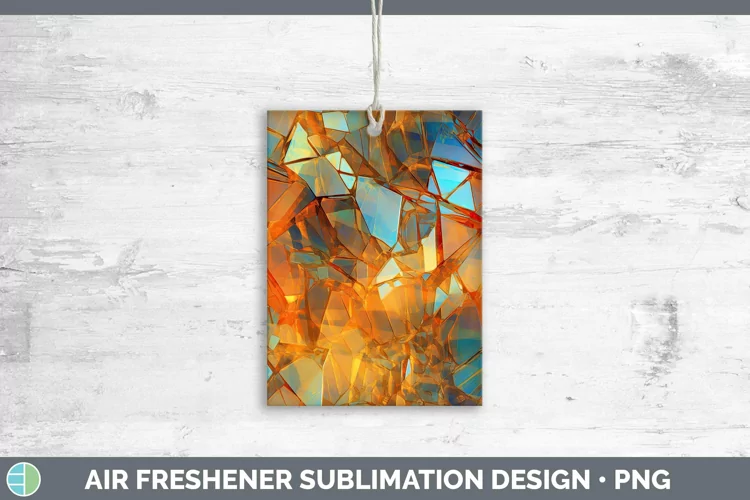Holographic Orange Air Freshener | Sublimation Car Freshener