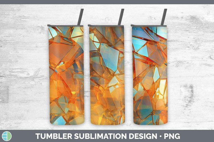 Holographic Orange Tumbler | Sublimation Skinny Tumbler