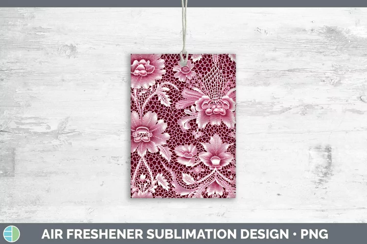 Lace Pink 01 Air Freshener | Sublimation Car Freshener Des