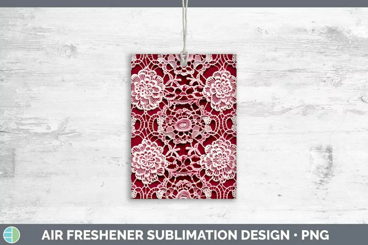 Lace Pink 02 Air Freshener | Sublimation Car Freshener Des