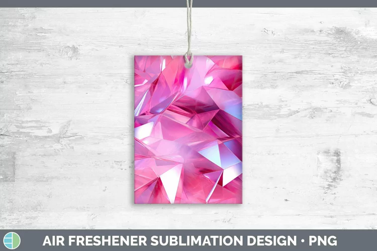 Holographic Pink Air Freshener | Sublimation Car Freshener