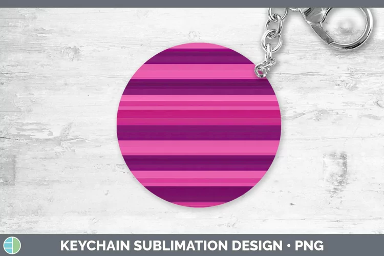 Stripes Pink Keychain Sublimation Keyring Designs