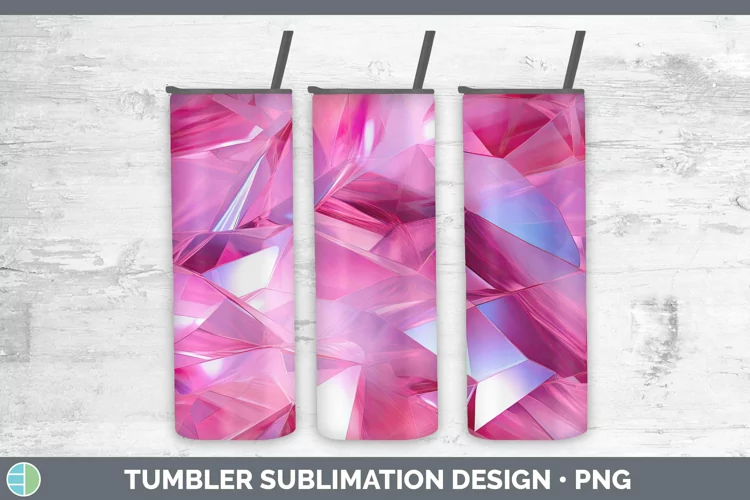 Holographic Pink Tumbler | Sublimation Skinny Tumbler