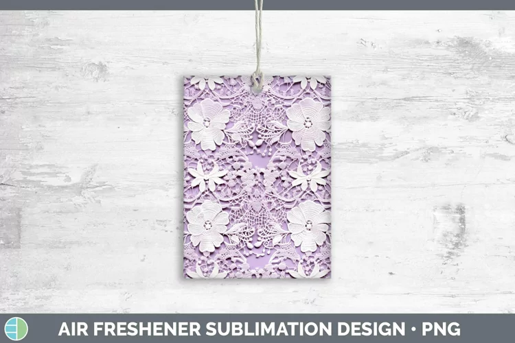 Lace Purple 01 Air Freshener | Sublimation Car Freshener D