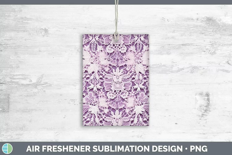 Lace Purple 02 Air Freshener | Sublimation Car Freshener D