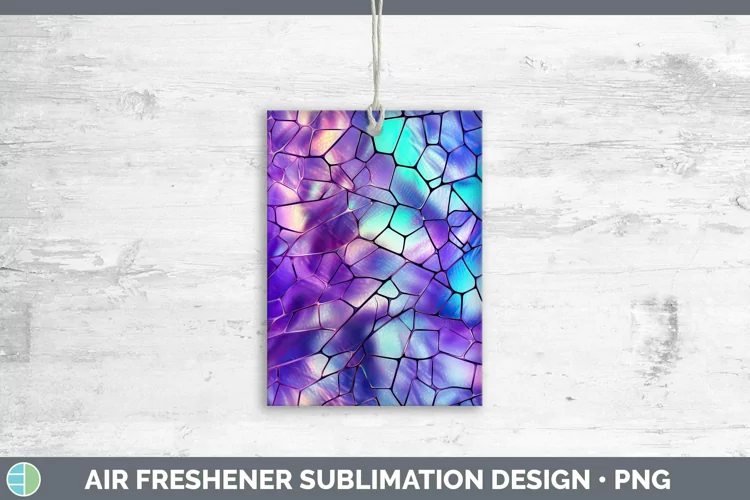 Holographic Purple Air Freshener | Sublimation Car Freshener