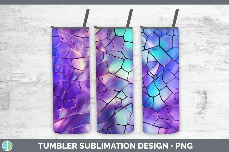Holographic Purple Tumbler | Sublimation Skinny Tumbler