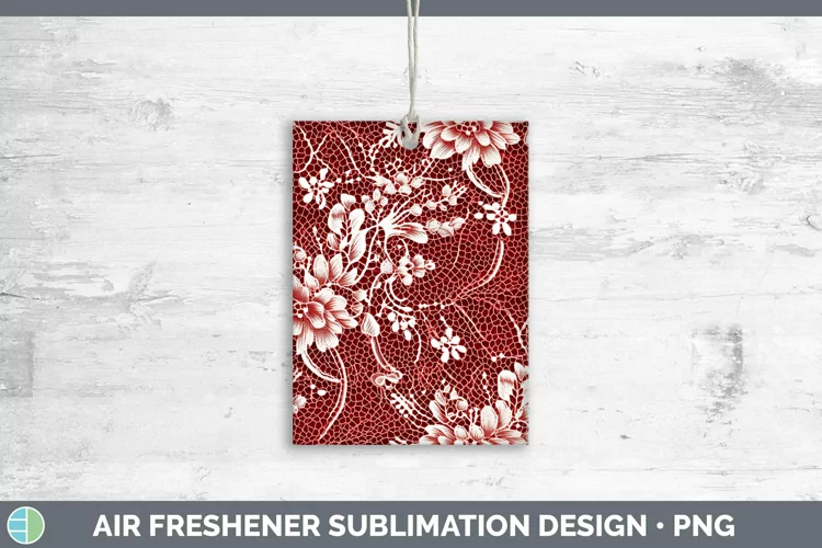 Lace Red 01 Air Freshener | Sublimation Car Freshener Desi