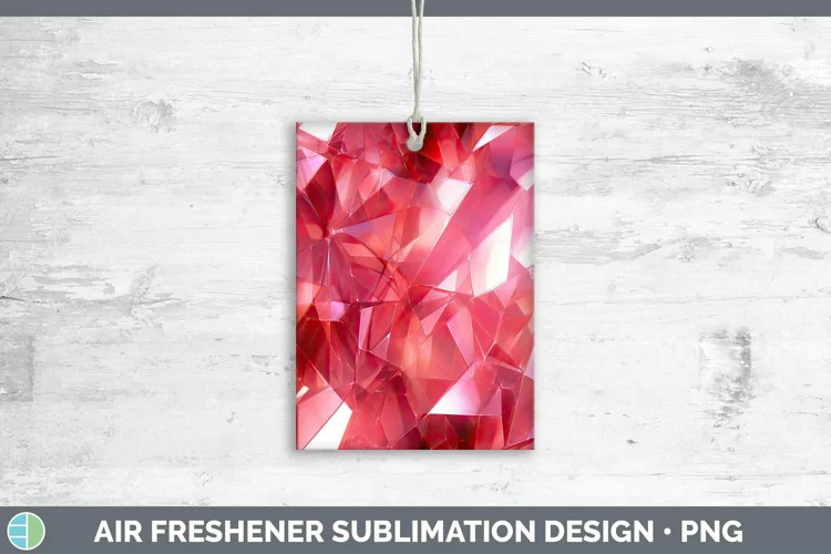 Holographic Red Air Freshener | Sublimation Car Freshener