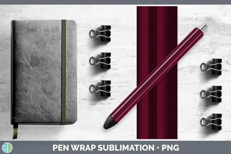 Stripe Red Pen Wrap Sublimation Epoxy Pen Designs