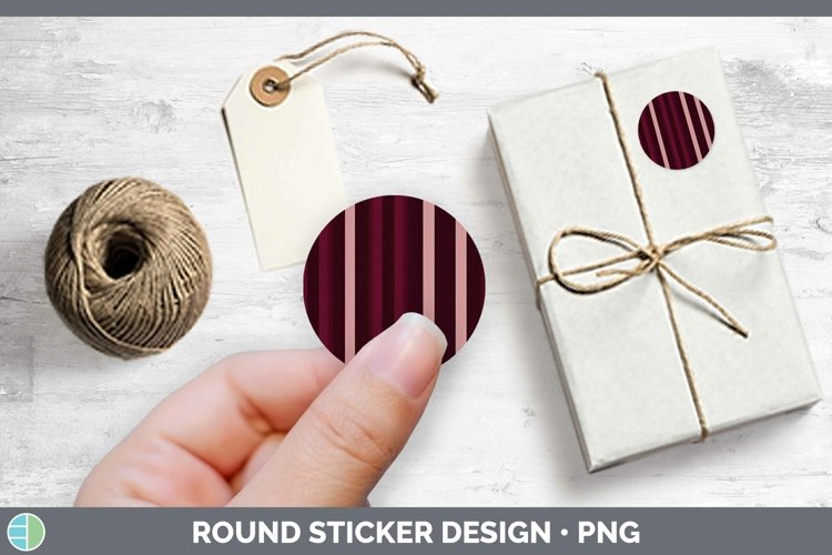 Stripe Red Stickers | Round Labels Designs