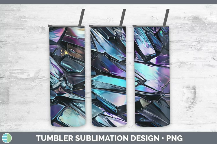 Holographic Slate Tumbler | Sublimation Skinny Tumbler