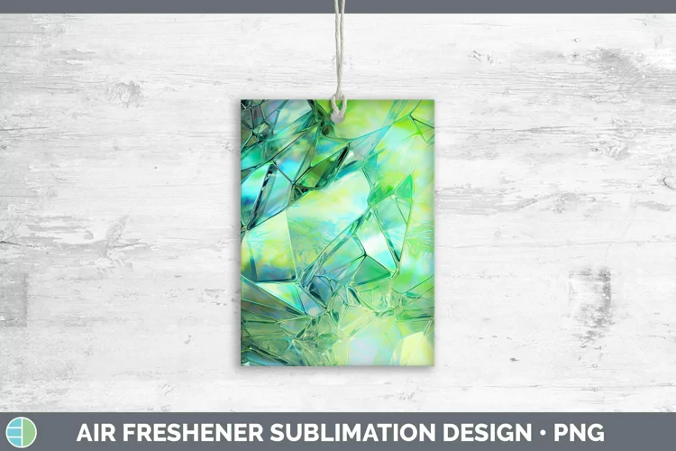 Holographic Green Air Freshener | Sublimation Car Freshener