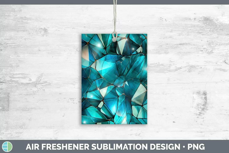 Holographic Teal Air Freshener | Sublimation Car Freshener