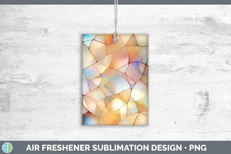 Holographic White Air Freshener | Sublimation Car Freshener