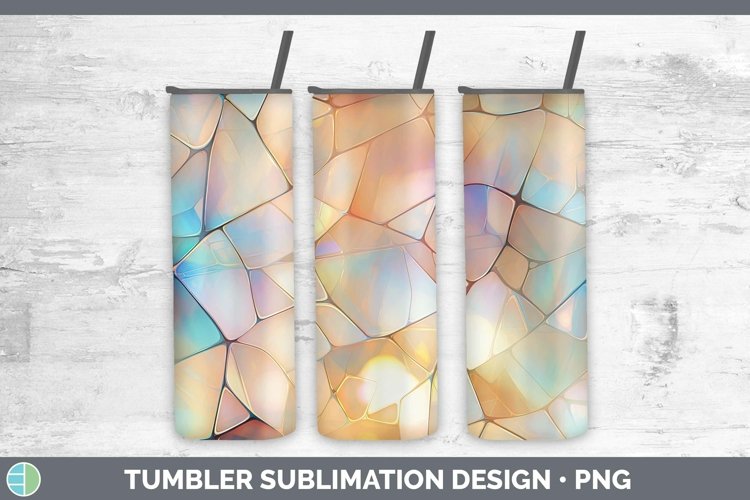 Holographic White Tumbler | Sublimation Skinny Tumbler