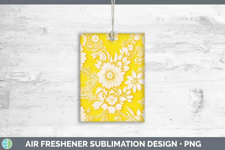 Lace Yellow 02 Air Freshener | Sublimation Car Freshener D